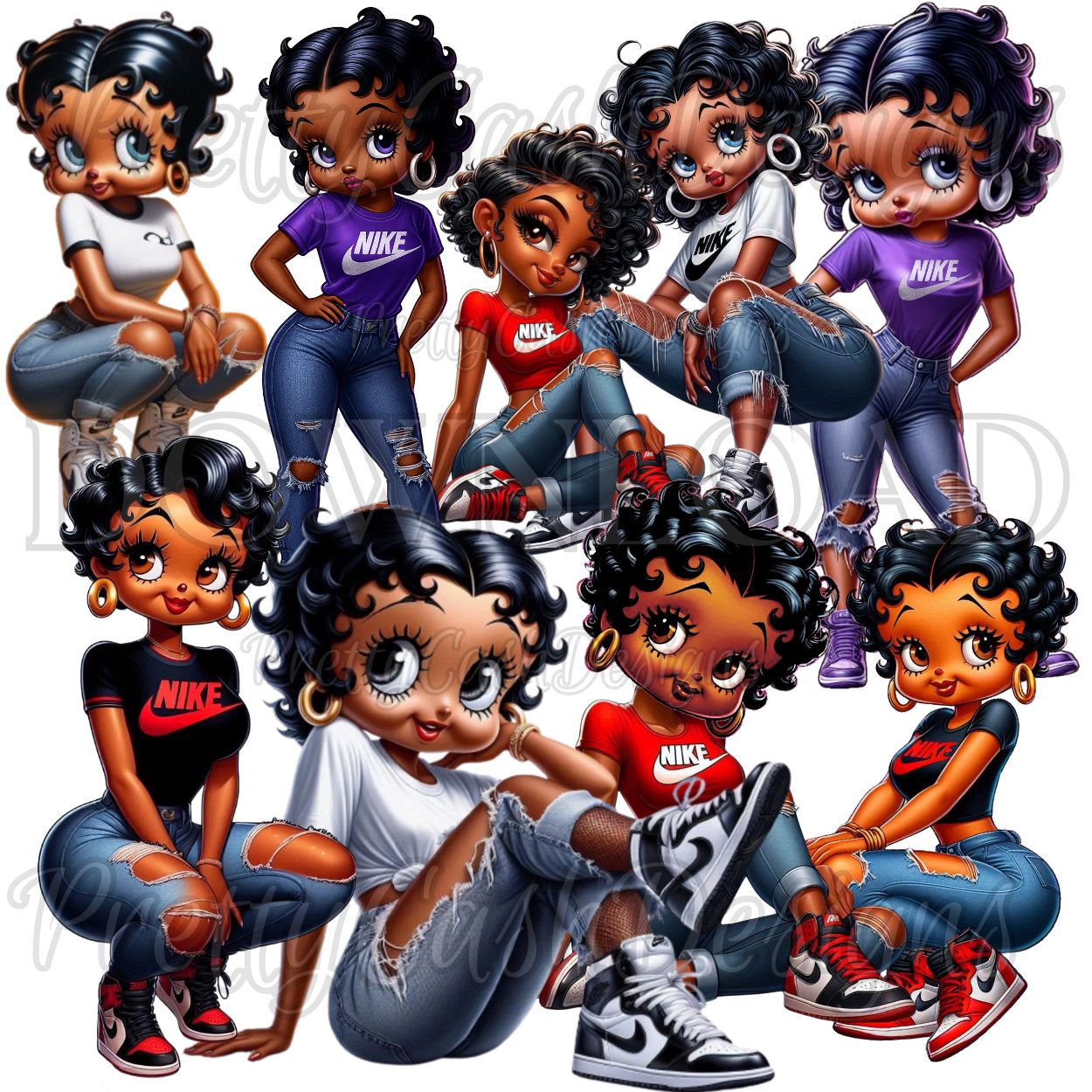 Betty Boop PNG Bundles