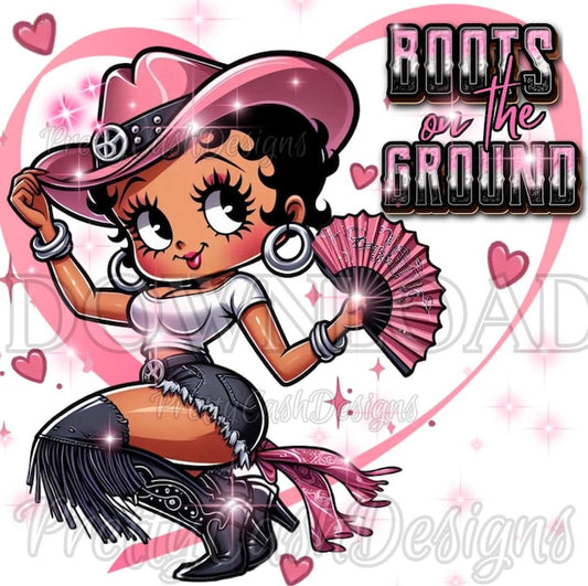 Pink Rodeo Betty Boop PNG, Cowgirl Fan and Hat Digital Art, Country Line Dance Shirt Design